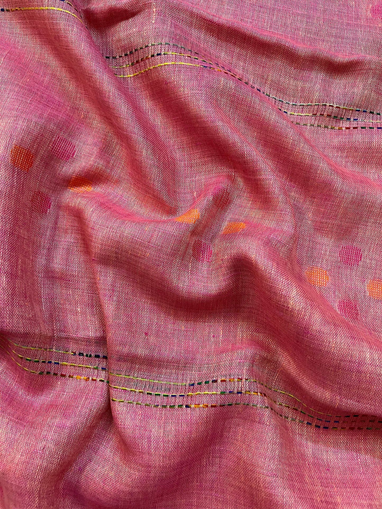 pure Linen sareee(RED)