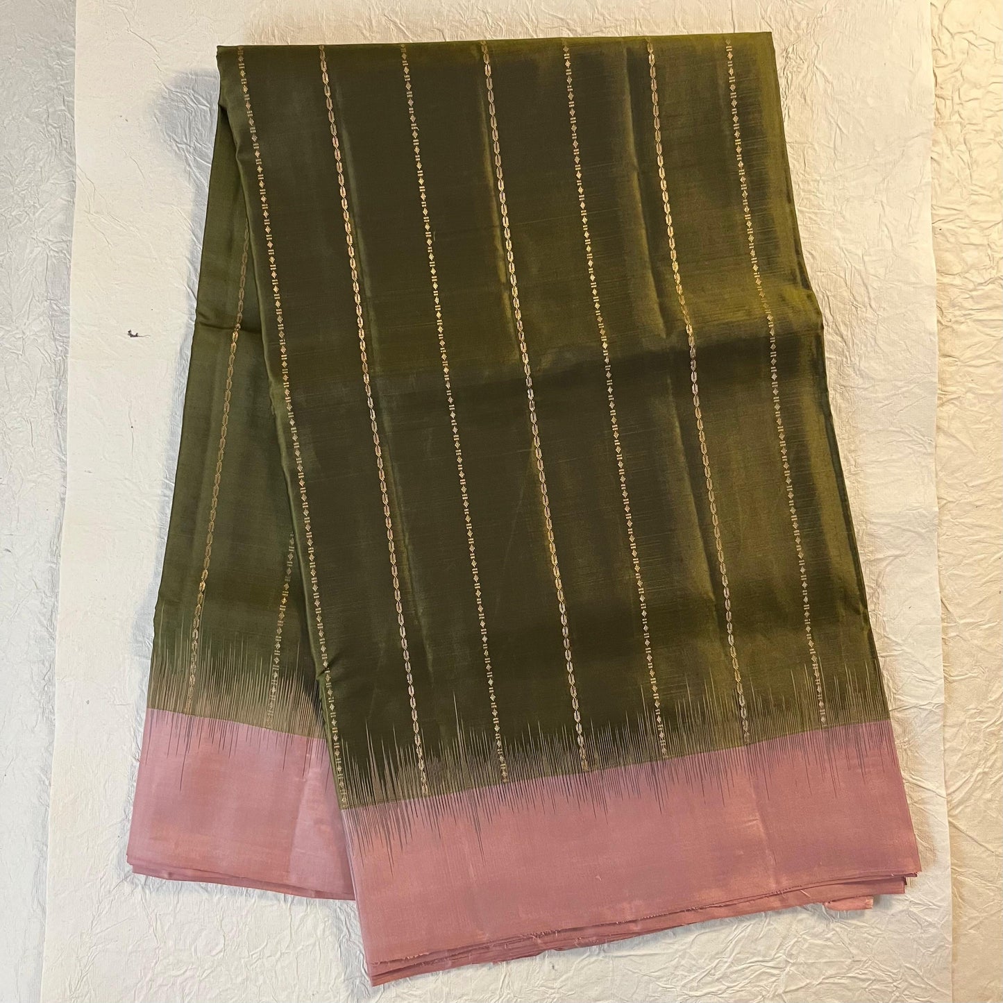 Kajivaram Silk Saree ( olive green)