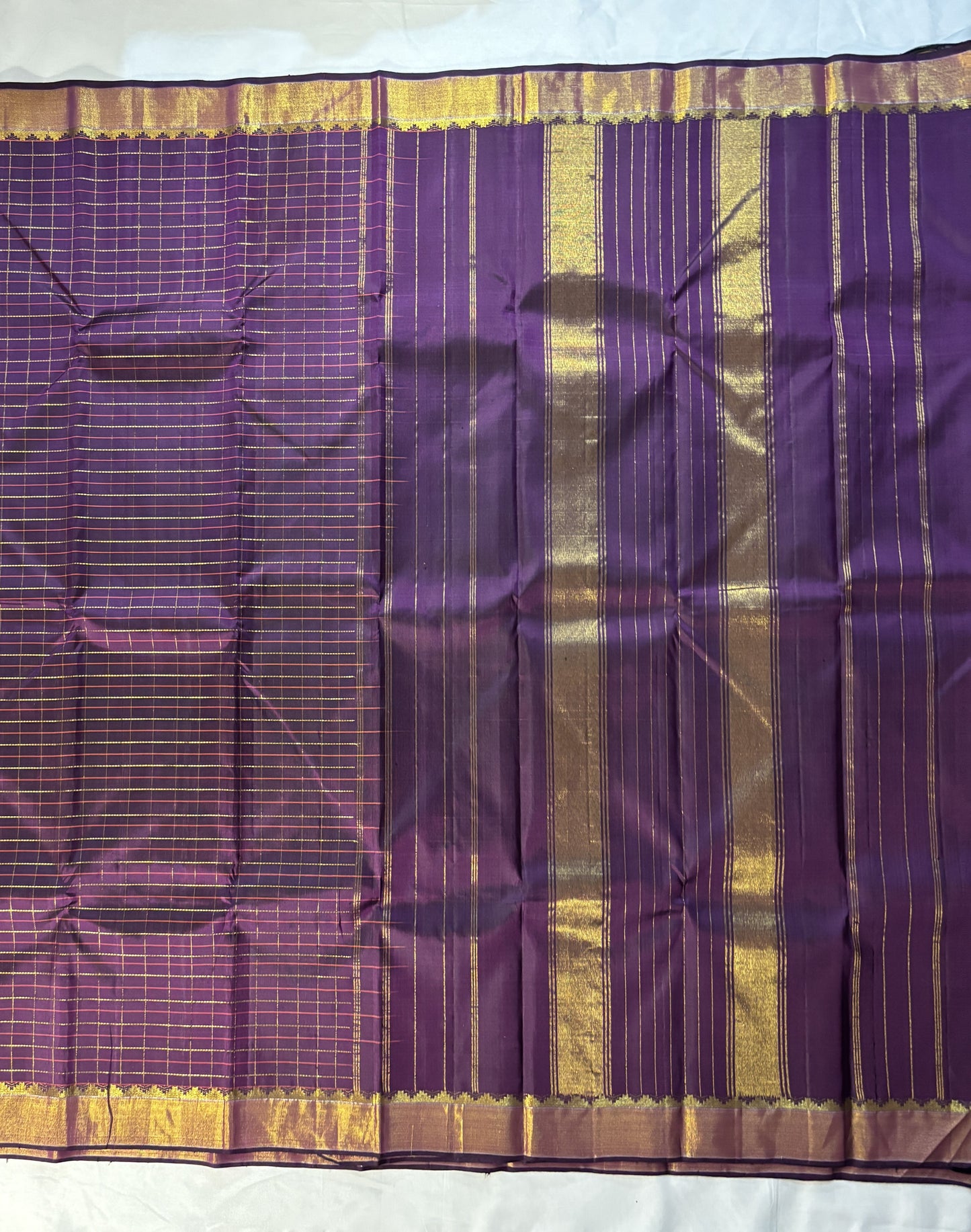 Kajivaram Silk Saree(deep purple)